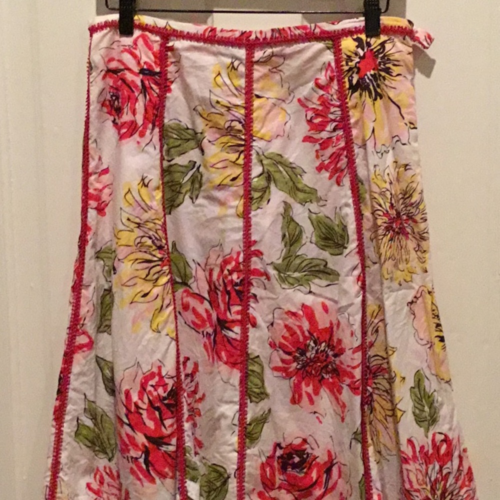 Etcetera floral A-line skirt